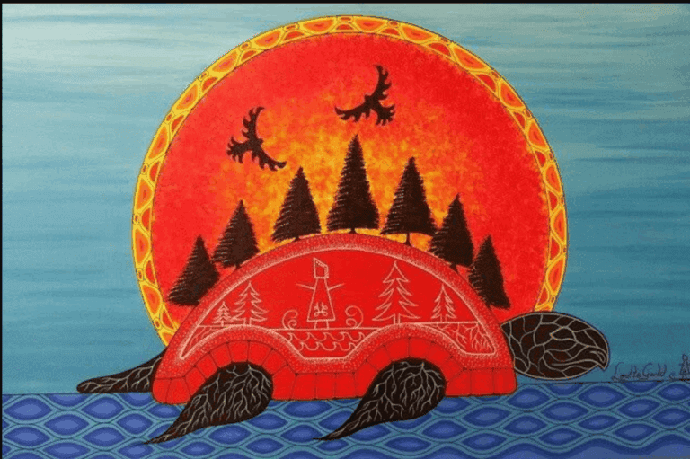 Turtle Island, by Mi’Kmaq artist Louretta Gould