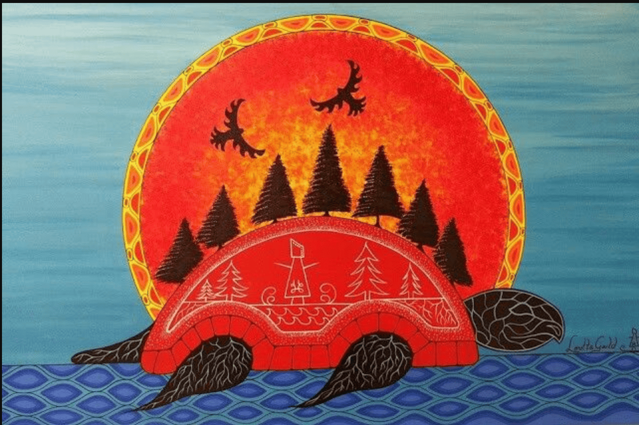 Turtle Island, by Mi’Kmaq artist Louretta Gould