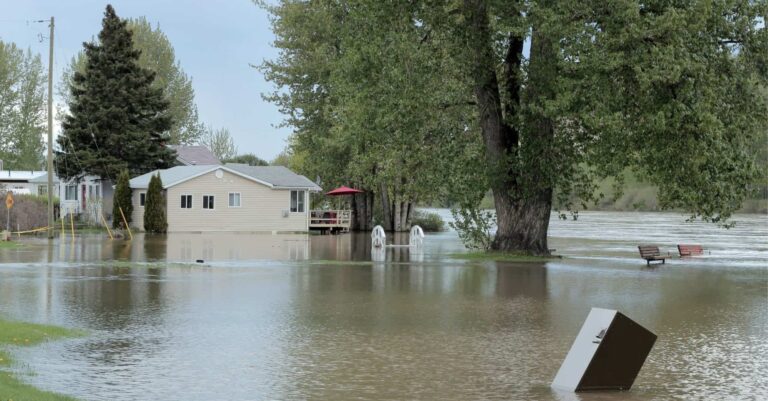 A flooded home
