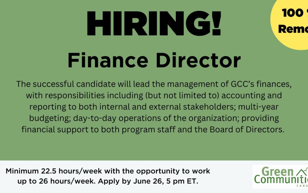 Written job posting for Finance Director position