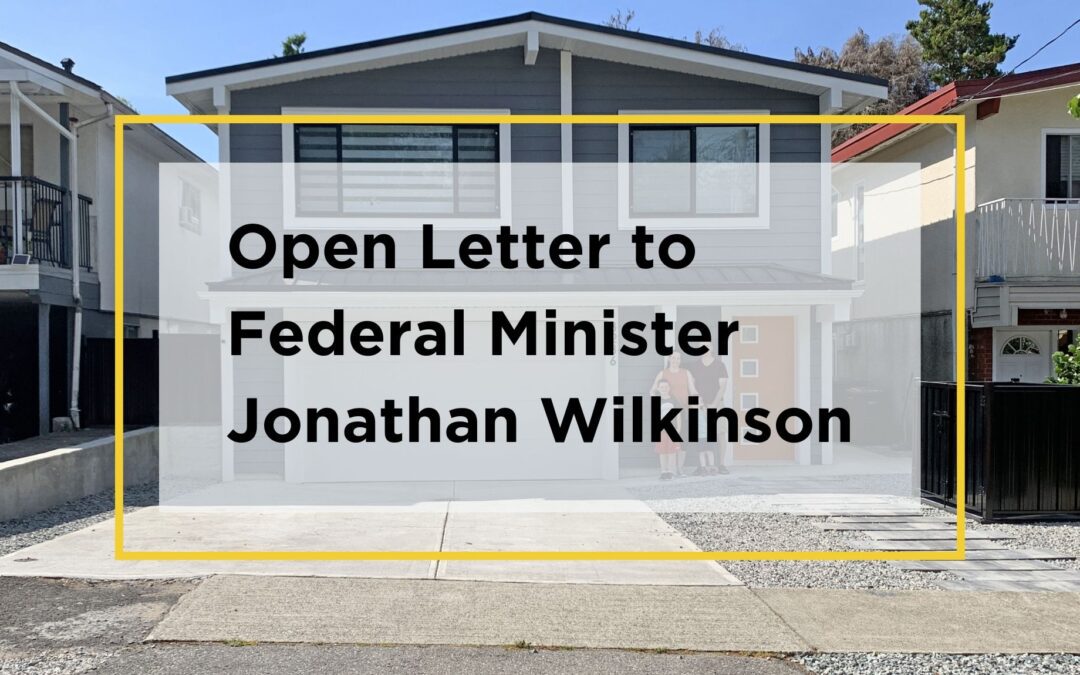 Image says "Open Letter to Federal Minister Jonathan Wilkinson"