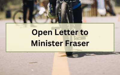 Letter in support of active transportation under the Canada Public Transit Fund