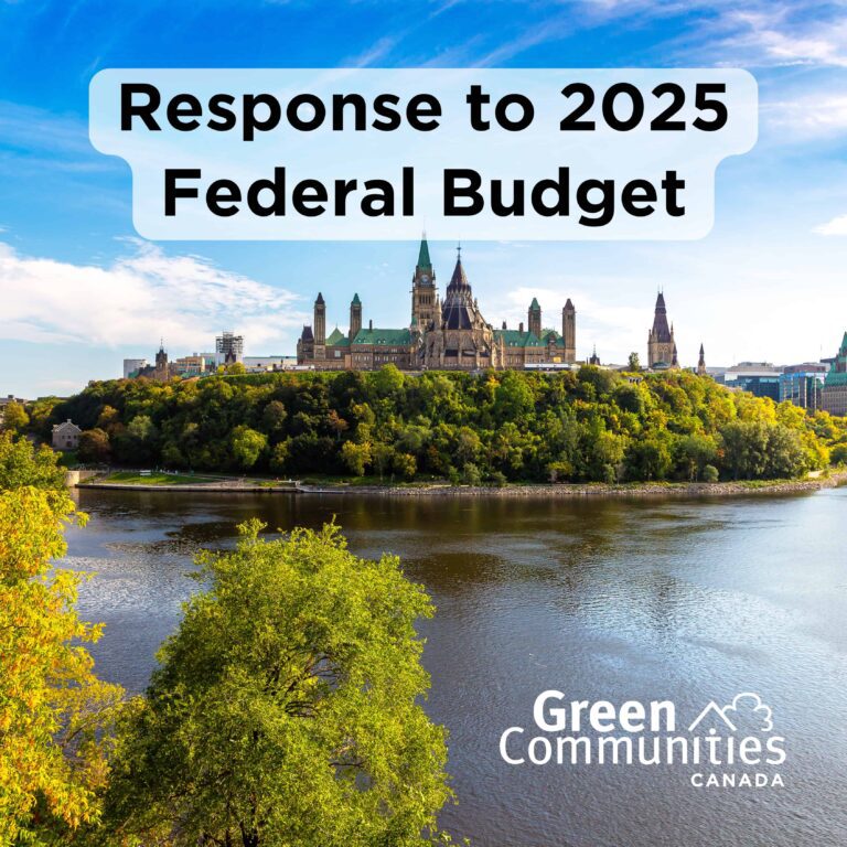 A view of Parliament Hill with the text "Response to 2025 Federal Budget" with the GCC logo at the bottom right.